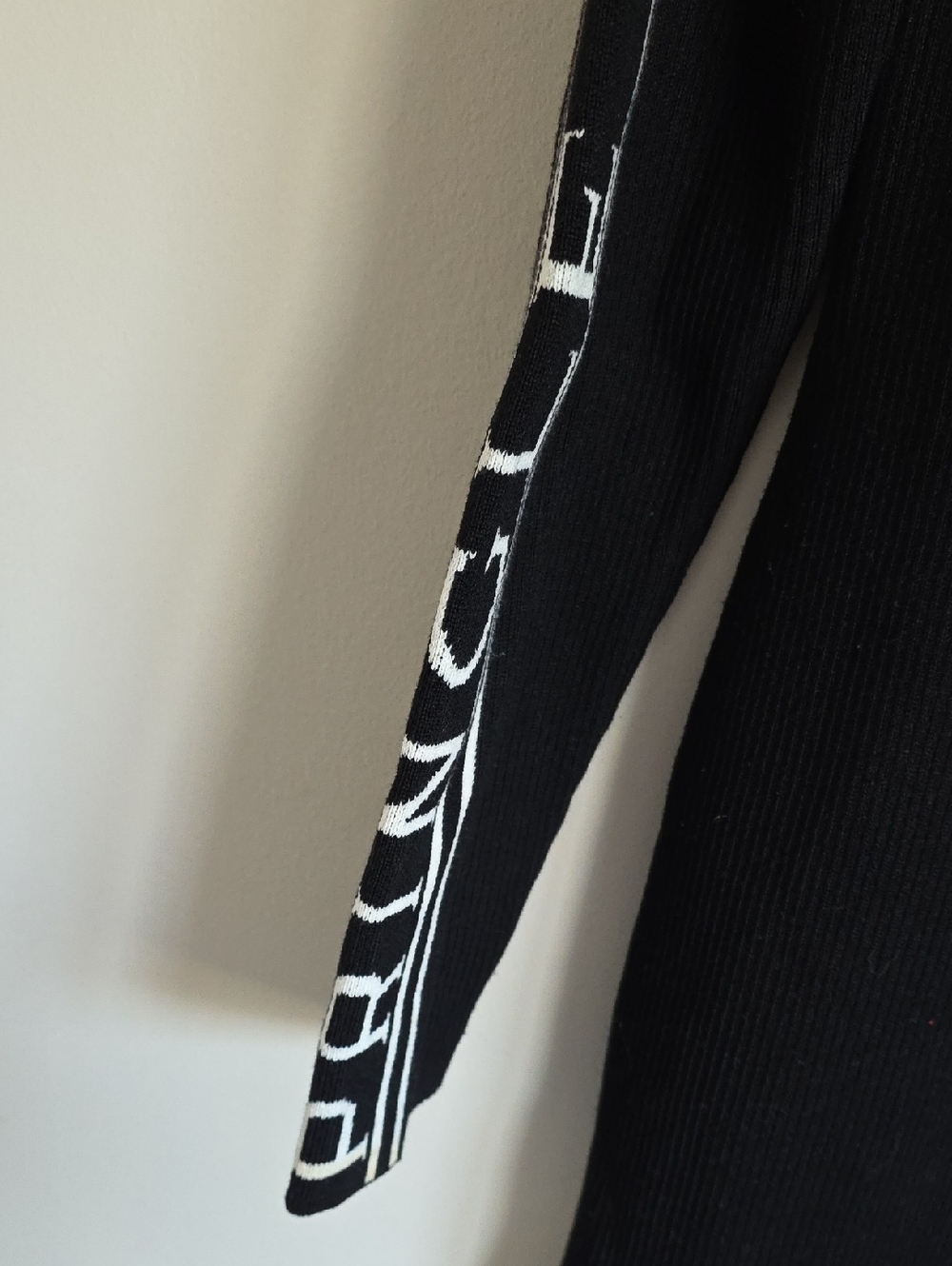 Pringle of Scotland x H&M | Ribbed Knit Turtleneck Midi Dress Black Sz L - Picture 5 of 8
